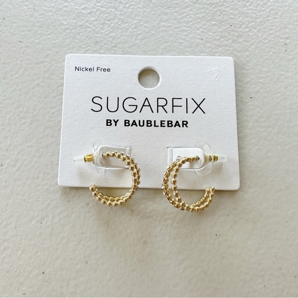 Sugarfix By BAUBLEBAR Crystal Beaded Double Hoop Earrings - Picture 6 of 6